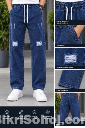 Stylish Semi Baggy Cargo Denim Pant